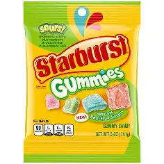 STARBURST GUMMIES SOUR 5oz